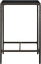 vidaXL - Tuinbartafel - 70x70x110 - cm - poly - rattan - en - glas - bruin
