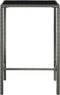 vidaXL - Tuinbartafel - 70x70x110 - cm - poly - rattan - en - glas - grijs