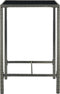 vidaXL - Tuinbartafel - 70x70x110 - cm - poly - rattan - en - glas - grijs