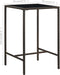 vidaXL - Tuinbartafel - 70x70x110 - cm - poly - rattan - en - glas - bruin