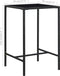 vidaXL - Tuinbartafel - 70x70x110 - cm - poly - rattan - en - glas - bruin