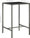 vidaXL - Tuinbartafel - 70x70x110 - cm - poly - rattan - en - glas - grijs
