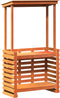 vidaXL - Tuinbartafel - met - dak - bruin - 112,5x57x195,5 - cm - massief - hout