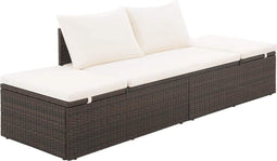 vidaXL - Tuinbed - 195x60 - cm - poly - rattan - bruin