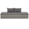 vidaXL - Tuinbed - 195x60 - cm - poly - rattan - grijs
