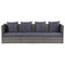 vidaXL - Tuinbed - 200x60 - cm - poly - rattan - grijs