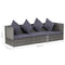 vidaXL - Tuinbed - 200x60 - cm - poly - rattan - grijs