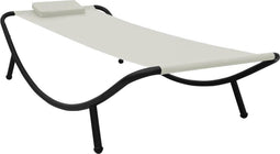 vidaXL - Tuinbed - 200x90 - cm - staal - crème
