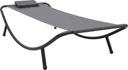 vidaXL - Tuinbed - 200x90 - cm - staal - grijs