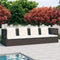 vidaXL - Tuinbed - met - kussens - poly - rattan - bruin