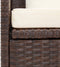 vidaXL - Tuinbed - met - kussens - poly - rattan - bruin