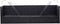 vidaXL - Tuinbed - met - kussens - poly - rattan - zwart