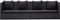vidaXL - Tuinbed - met - kussens - poly - rattan - zwart