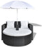 vidaXL - Tuinbed - met - parasol - poly - rattan - zwart