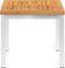 vidaXL Tuinbijzettafel 45x45x38 cm massief acaciahout roestvrij staal