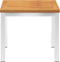 vidaXL Tuinbijzettafel 45x45x38 cm massief acaciahout roestvrij staal