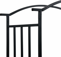 vidaXL-Tuinboog-met-bank-128x50x207-cm-ijzer-zwart