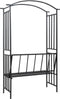 vidaXL-Tuinboog-met-bank-128x50x207-cm-ijzer-zwart