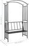 vidaXL-Tuinboog-met-bank-128x50x207-cm-ijzer-zwart