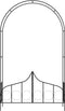 vidaXL-Tuinboog-met-hek-138x40x238-cm-ijzer-zwart