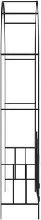 vidaXL-Tuinboog-met-hek-138x40x238-cm-ijzer-zwart