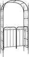 vidaXL-Tuinboog-met-poort-108x45x235-cm-staal-zwart
