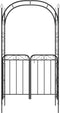 vidaXL-Tuinboog-met-poort-108x45x235-cm-staal-zwart