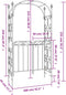 vidaXL-Tuinboog-met-poort-108x45x235-cm-staal-zwart