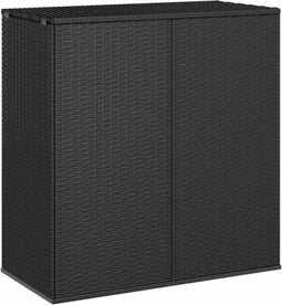 vidaXL - Tuinbox - 100x49x103,5 - cm - polyetheen - rattan - zwart