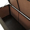 vidaXL - Tuinbox - 100x50x50 - cm - poly - rattan - bruin