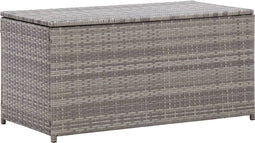 vidaXL - Tuinbox - 100x50x50 - cm - poly - rattan - grijs