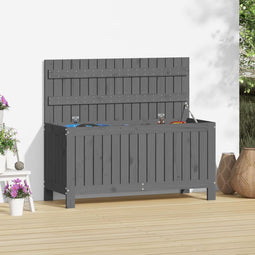 vidaXL - Tuinbox - 108x42,5x54 - cm - massief - grenenhout - grijs