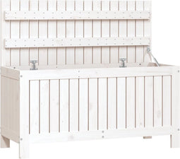 vidaXL - Tuinbox - 108x42,5x54 - cm - massief - grenenhout - wit