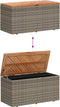 vidaXL - Tuinbox - 110x50x54 - cm - poly - rattan - en - acaciahout - grijs