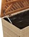 vidaXL - Tuinbox - 110x50x54 - cm - poly - rattan - en - acaciahout - beige