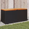vidaXL - Tuinbox - 110x50x54 - cm - poly - rattan - en - acaciahout - zwart
