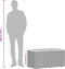 vidaXL - Tuinbox - 110x50x54 - cm - poly - rattan - en - acaciahout - grijs