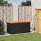 vidaXL - Tuinbox - 110x50x54 - cm - poly - rattan - en - acaciahout - zwart
