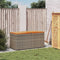 vidaXL - Tuinbox - 110x50x54 - cm - poly - rattan - en - acaciahout - grijs