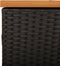 vidaXL - Tuinbox - 110x50x54 - cm - poly - rattan - en - acaciahout - zwart