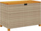 vidaXL - Tuinbox - 110x55x63 - cm - poly - rattan - en - acaciahout - beige