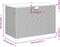vidaXL - Tuinbox - 110x55x63 - cm - poly - rattan - en - acaciahout - grijs