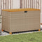 vidaXL - Tuinbox - 110x55x63 - cm - poly - rattan - en - acaciahout - beige