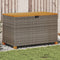 vidaXL - Tuinbox - 110x55x63 - cm - poly - rattan - en - acaciahout - grijs