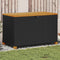 vidaXL - Tuinbox - 110x55x63 - cm - poly - rattan - en - acaciahout - zwart