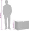 vidaXL - Tuinbox - 110x55x63 - cm - poly - rattan - en - acaciahout - grijs