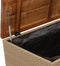 vidaXL - Tuinbox - 110x55x63 - cm - poly - rattan - en - acaciahout - beige