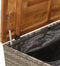 vidaXL - Tuinbox - 110x55x63 - cm - poly - rattan - en - acaciahout - grijs