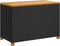 vidaXL - Tuinbox - 110x55x63 - cm - poly - rattan - en - acaciahout - zwart
