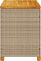 vidaXL - Tuinbox - 110x55x63 - cm - poly - rattan - en - acaciahout - beige